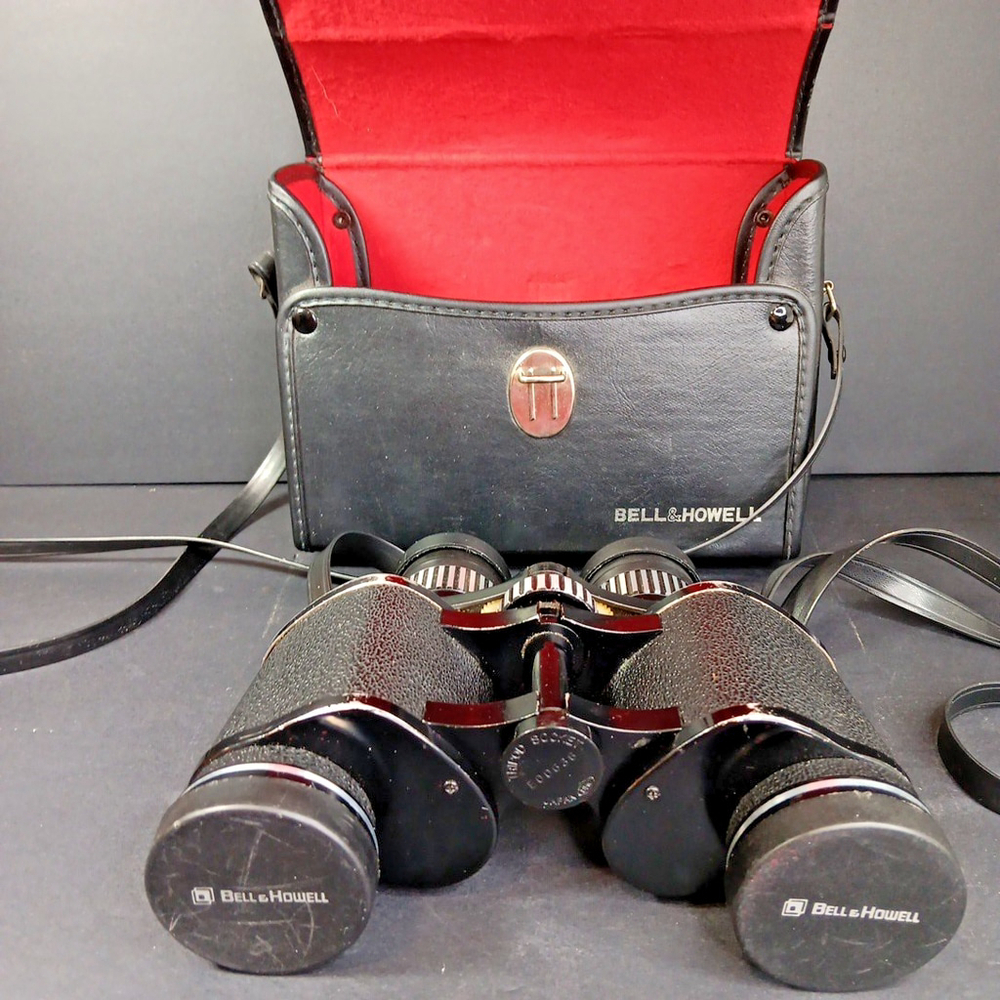 Vintage Bell & Howell Zoom 7-15 X 35 Binoculars With Case Made In Japan